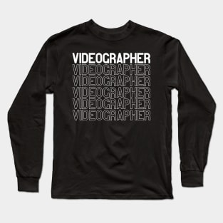 Videographer T Shirt design Long Sleeve T-Shirt